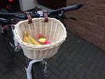 Fahrradkorb aus Weide vorne gebleicht Bambini II. - Weidenkorb FÜR KINDER