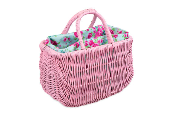 Handtasche aus Weide rosa Bolso V.
