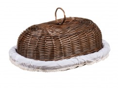 Brotkorb aus Weidenruten Provence mit Stoff Mochila III.
